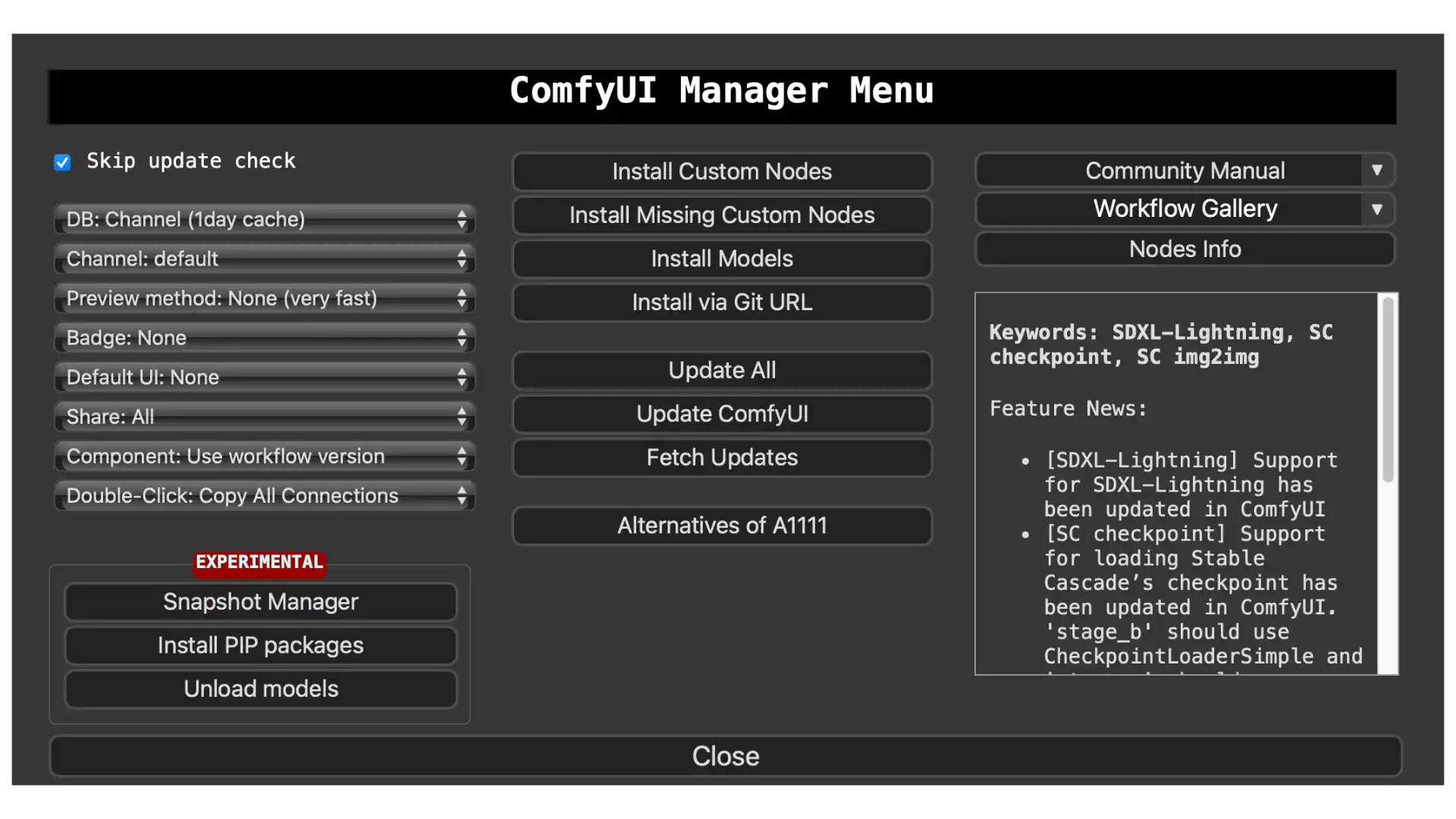 安裝 ComfyUI 管理模組